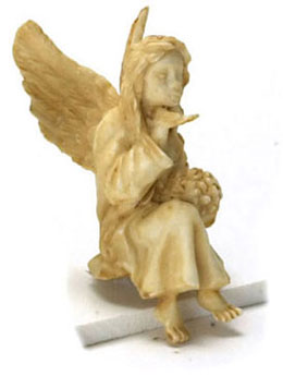 Dollhouse Miniature Sitting Angel, Tan, 1Pc